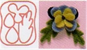 Pansy -  Needle Felting Applique Mold