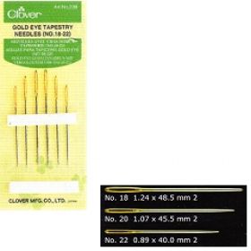 Clover Gold eyed tapestry needles 18-22