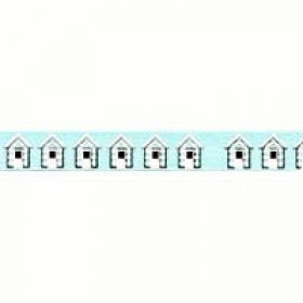 Beach Huts  Ribbon (by metre)