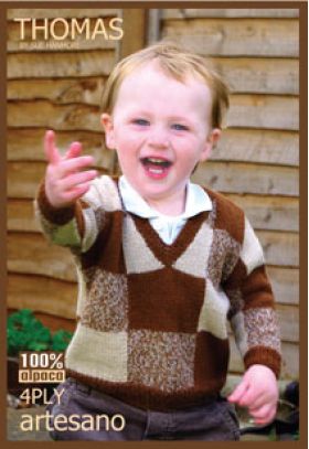 Thomas - Toddlers v necked sweater  Knitting Pattern