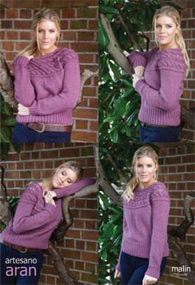 Malin -- Aran  Knitting Pattern